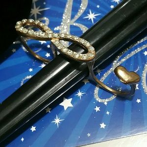 Size,8 infinity ring double finger